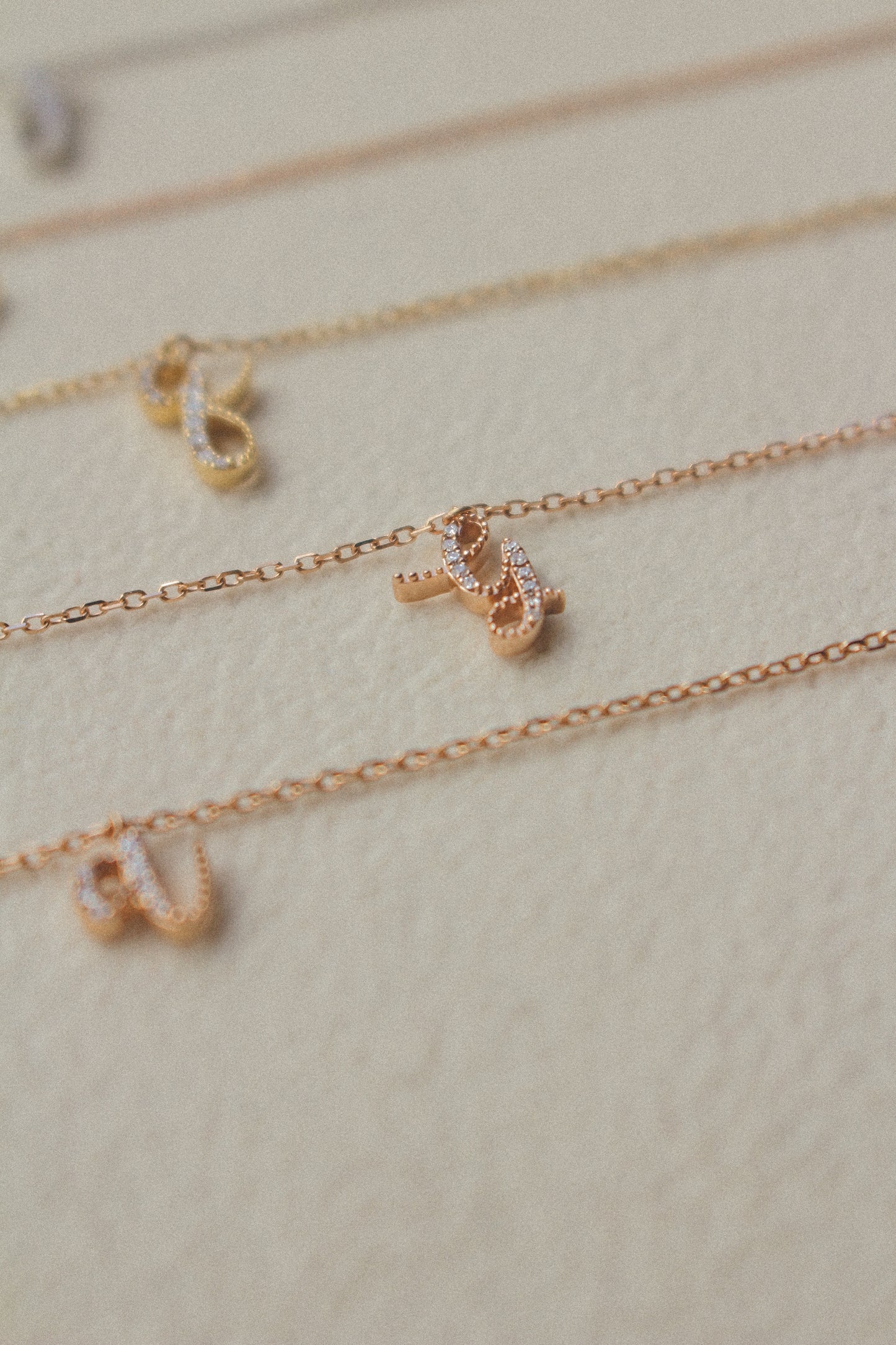 Audrey Diamond Initial Necklace (Medium)