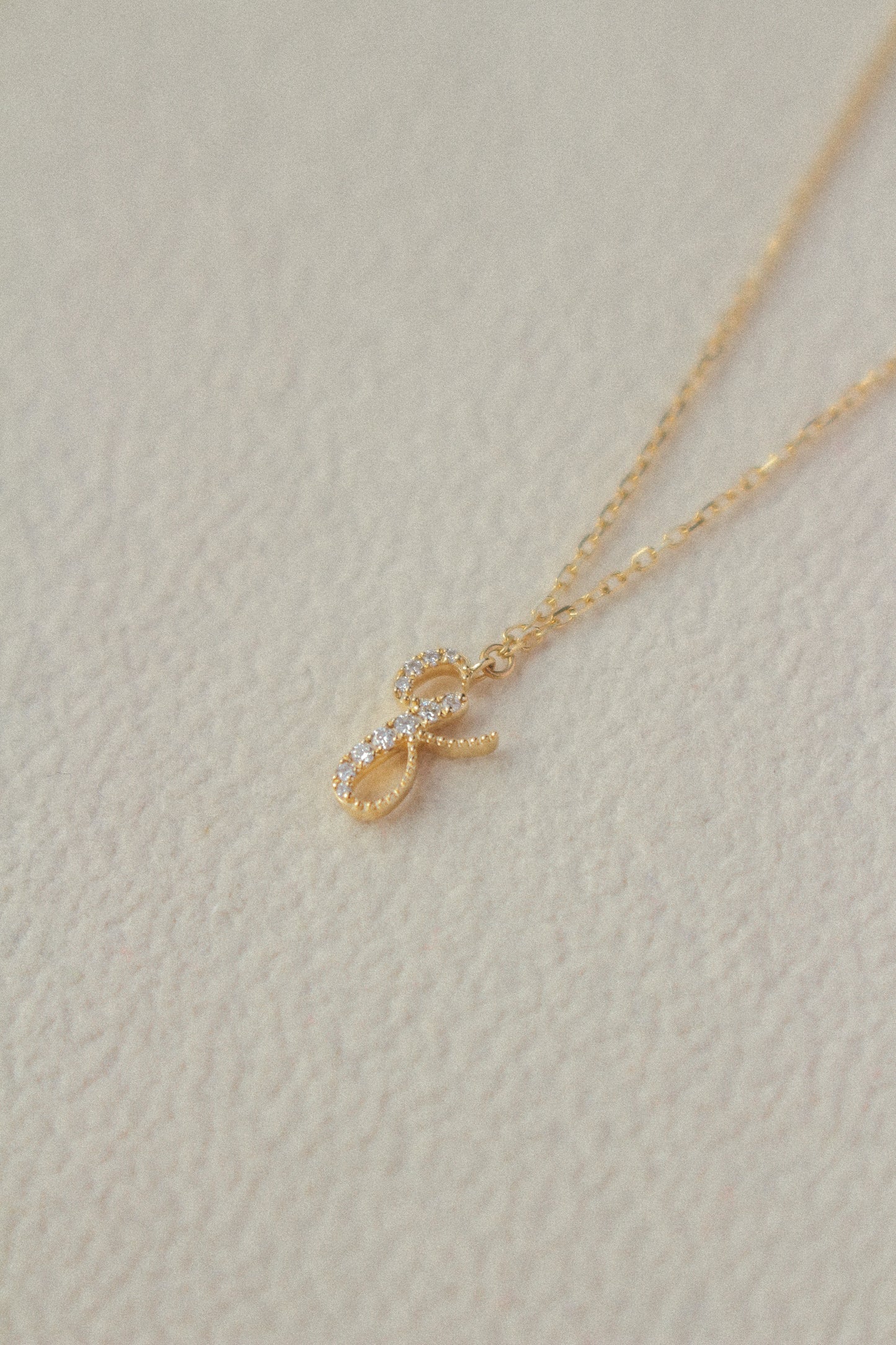 Avery Diamond Initial Necklace (Medium)