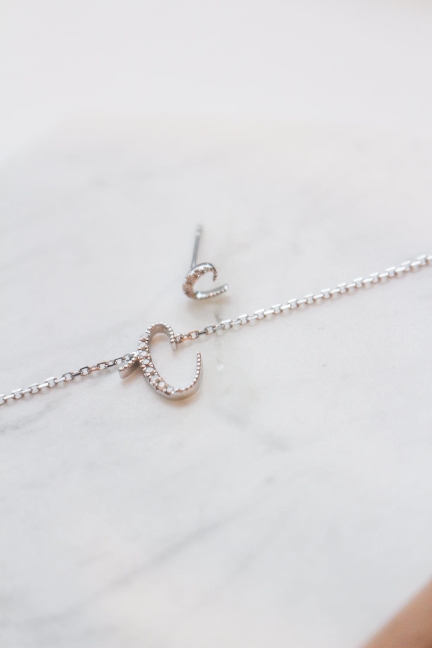 Audrey Diamond Initial Bracelet