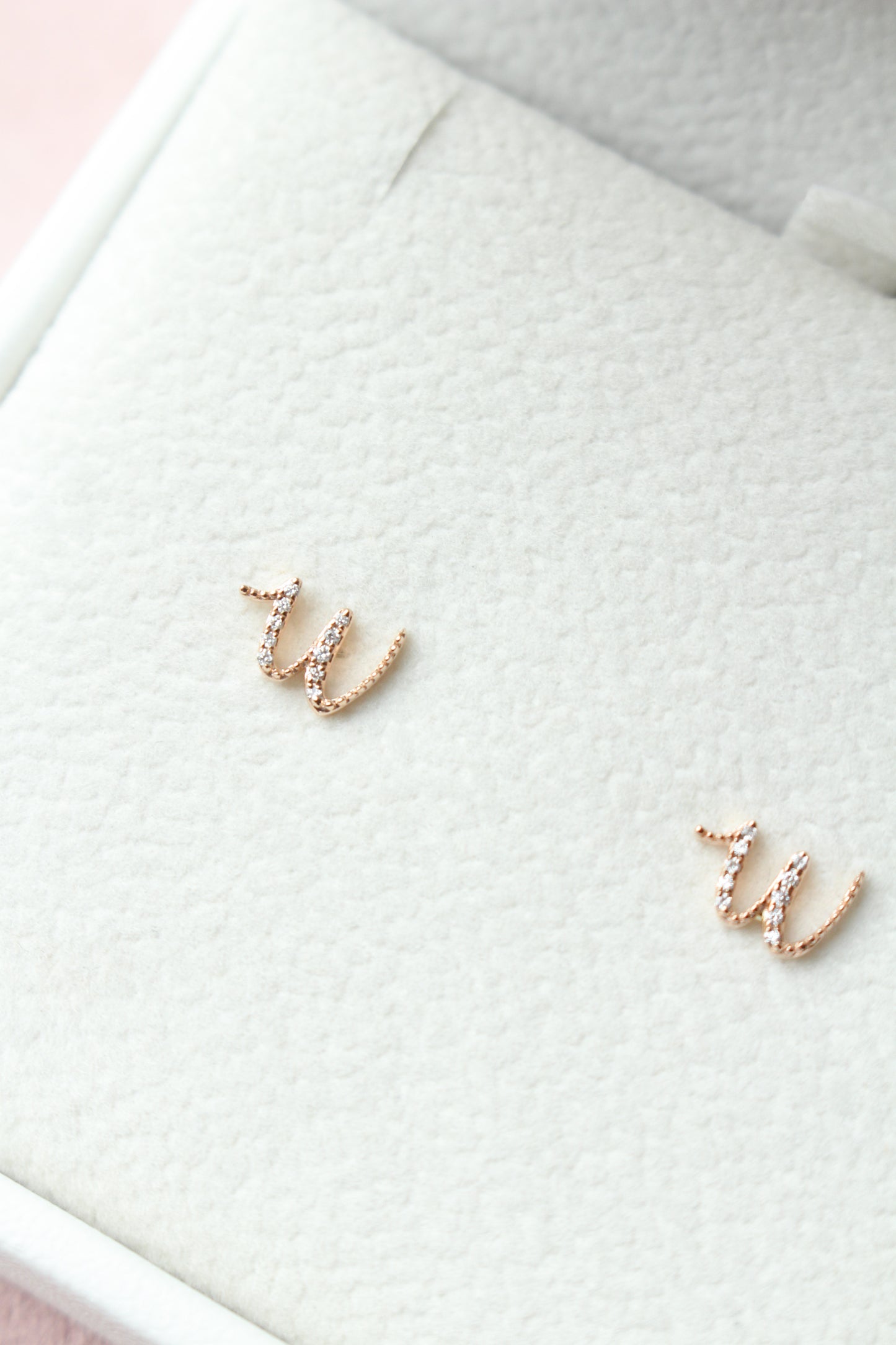 Audrey Diamond Initial Earring