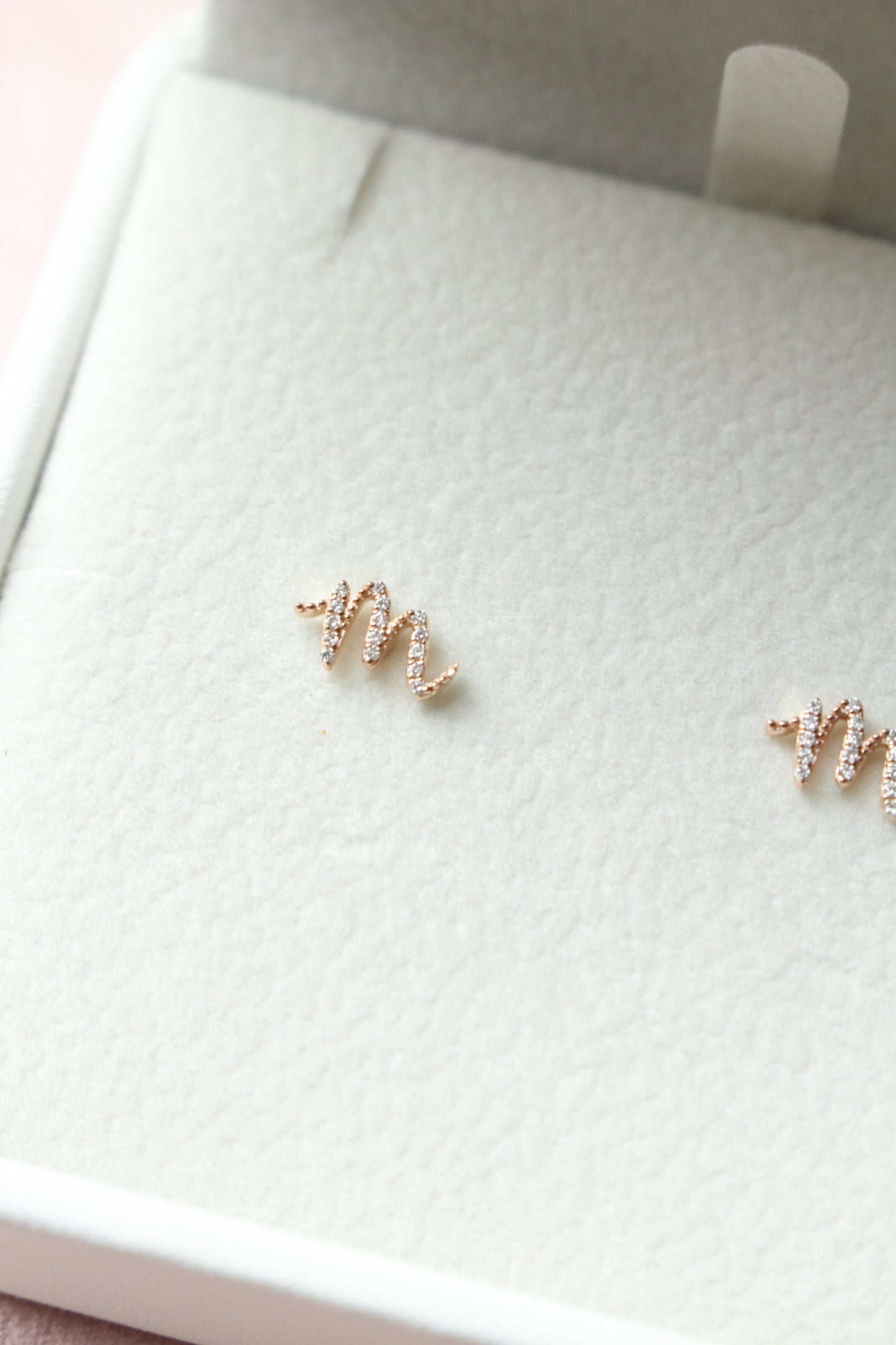 Audrey Diamond Initial Earring