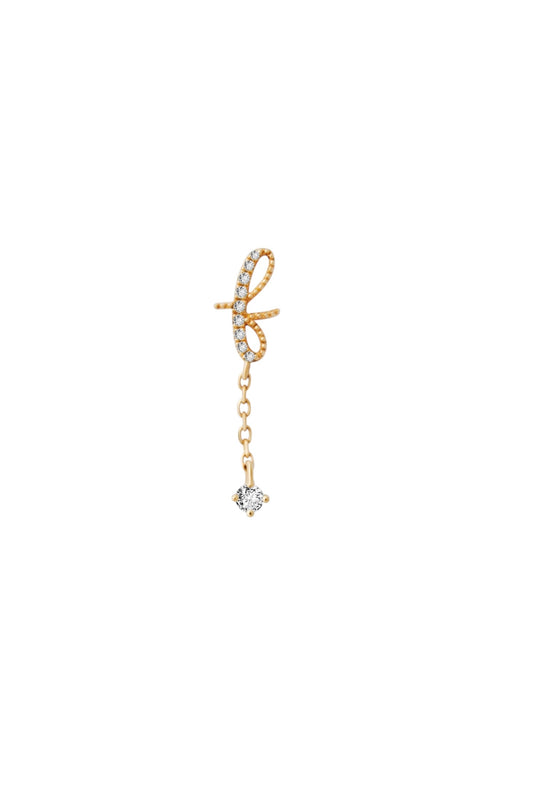 Avery Diamond Initial Drop Earring