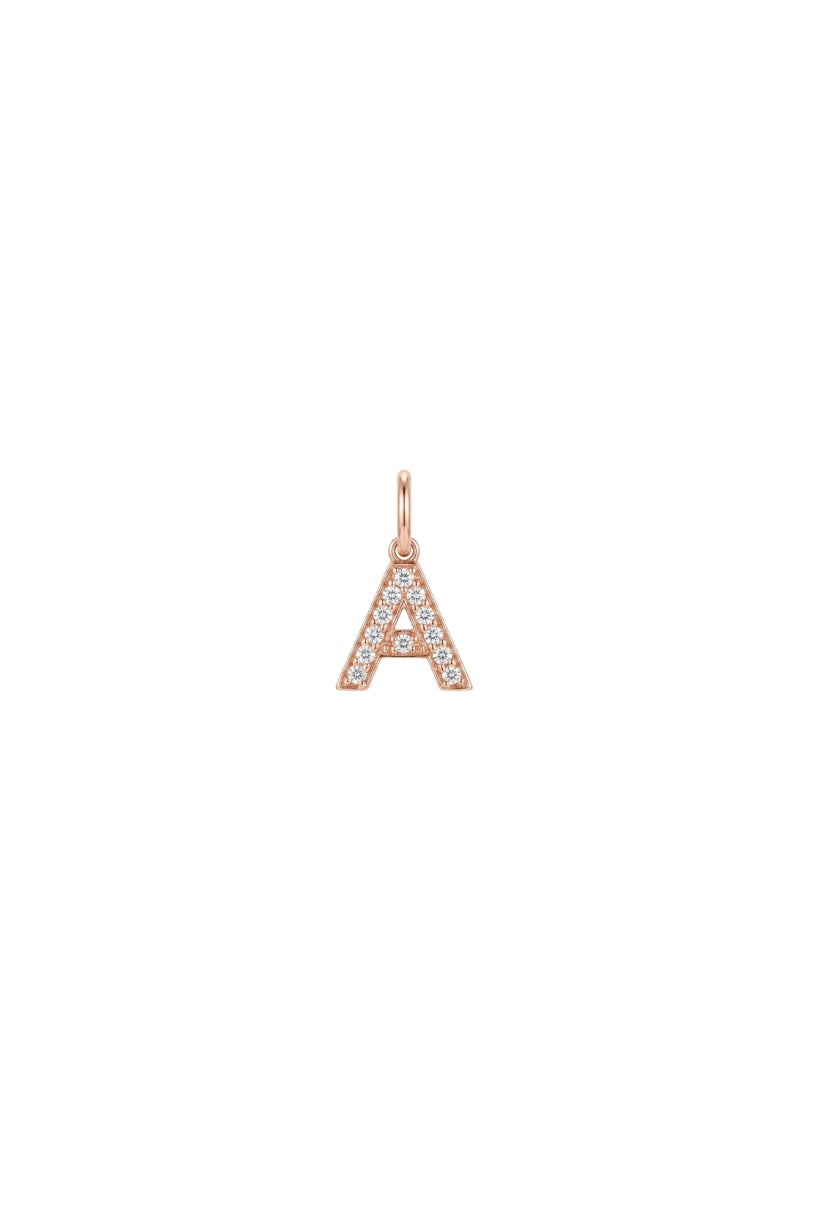 Diamond Block Letter Pendant
