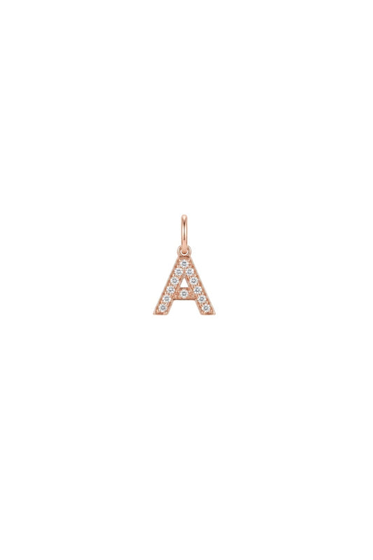 Diamond Block Letter Pendant