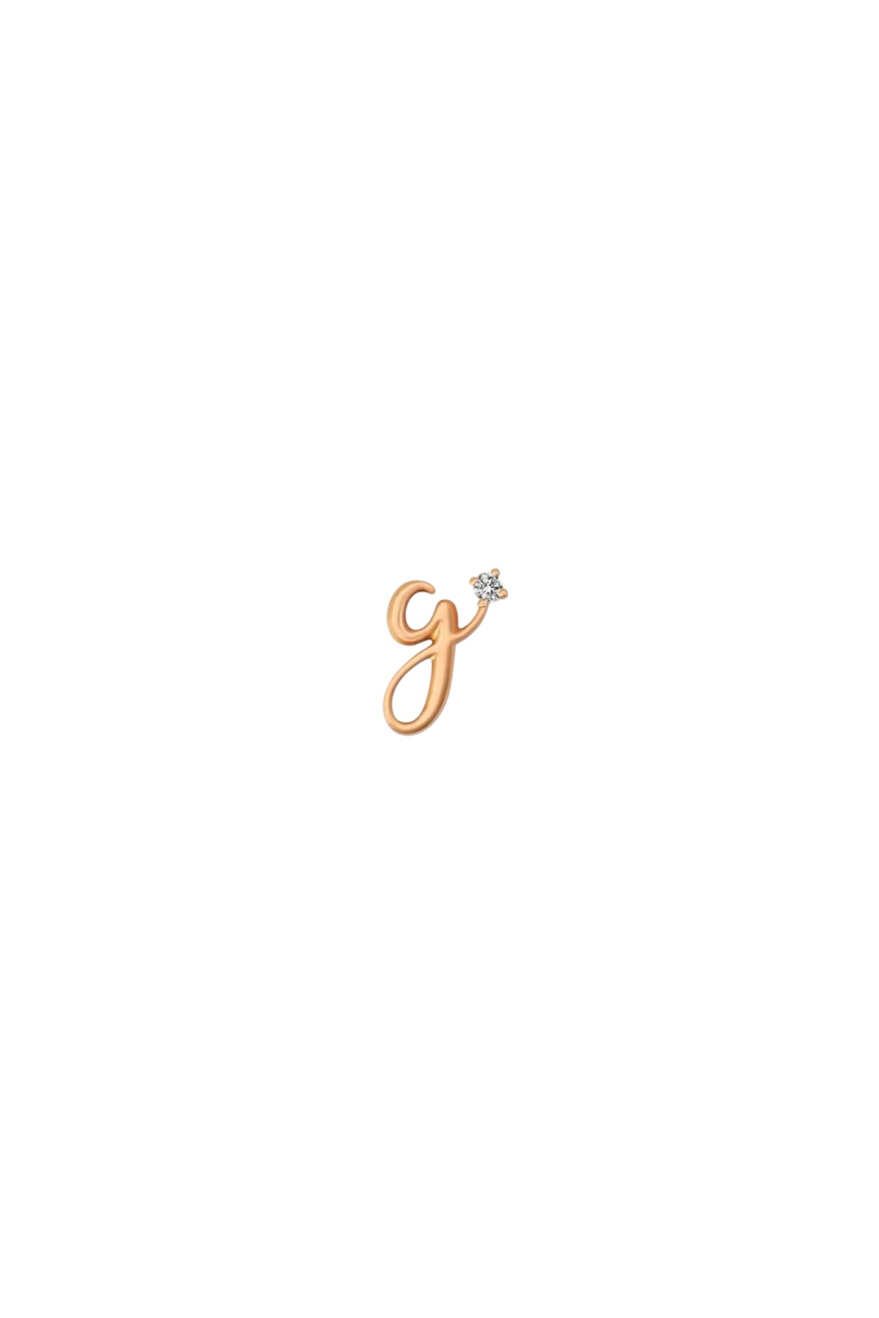 Avery纯金小写字母耳环配小钻