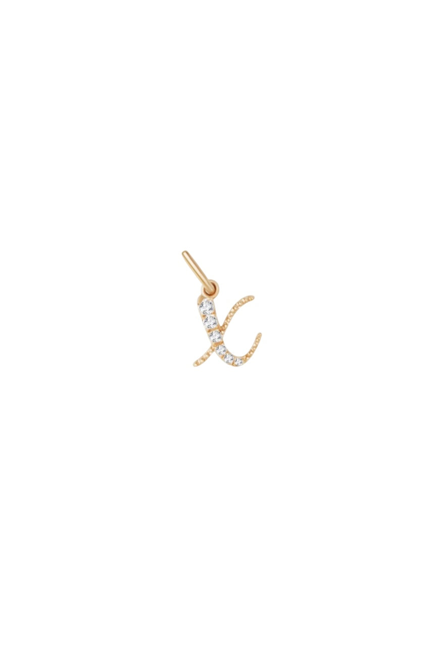 Avery Diamond Initial Pendant (Medium)