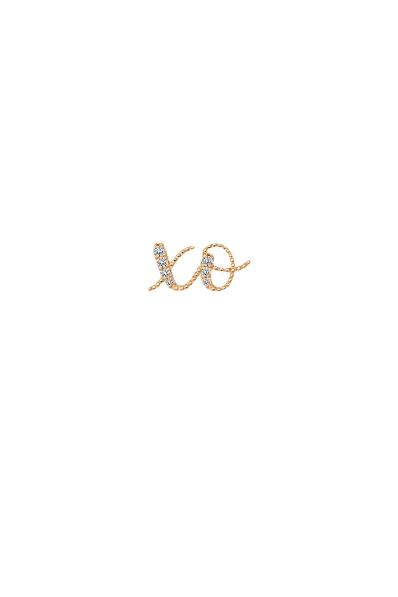 双字母钻石耳环