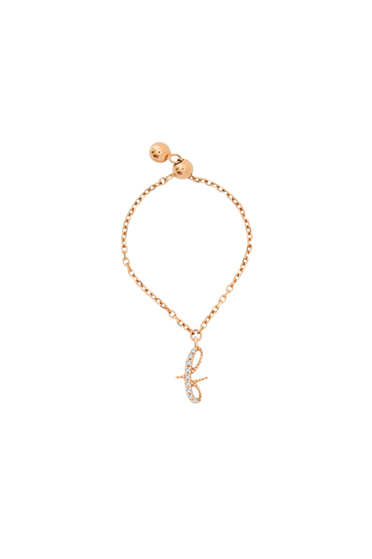 Avery Diamond Initial Chain Ring