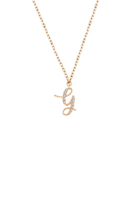Audrey Diamond Initial Necklace (Medium)
