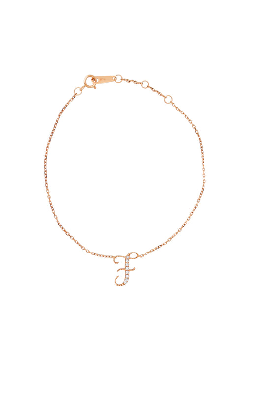Audrey Diamond Initial Bracelet