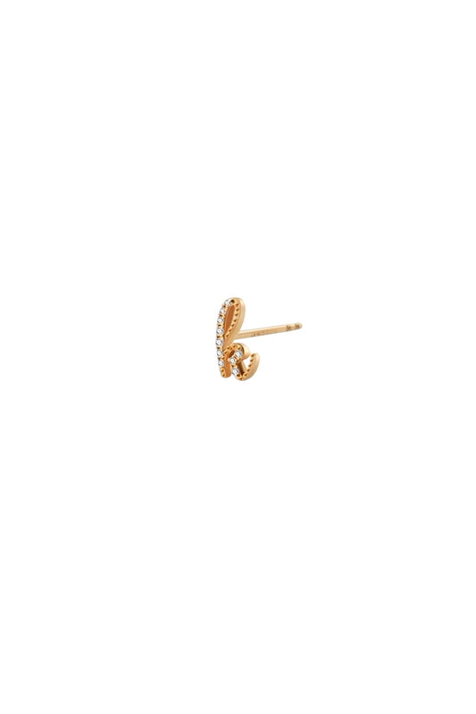 Avery Diamond Initial Earring