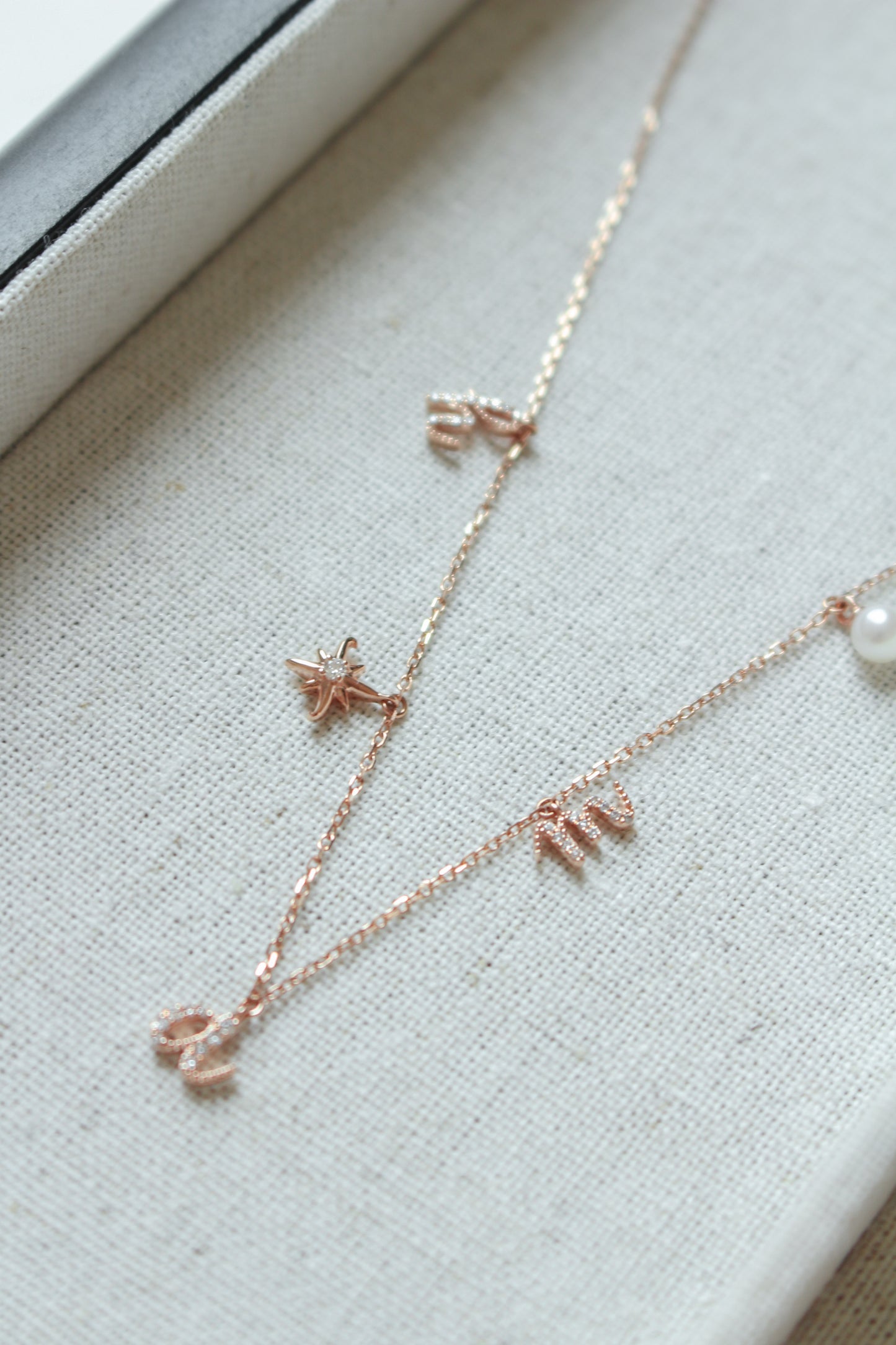 Étui Charms Necklace - The Avery Diamond Mini Initial Charm